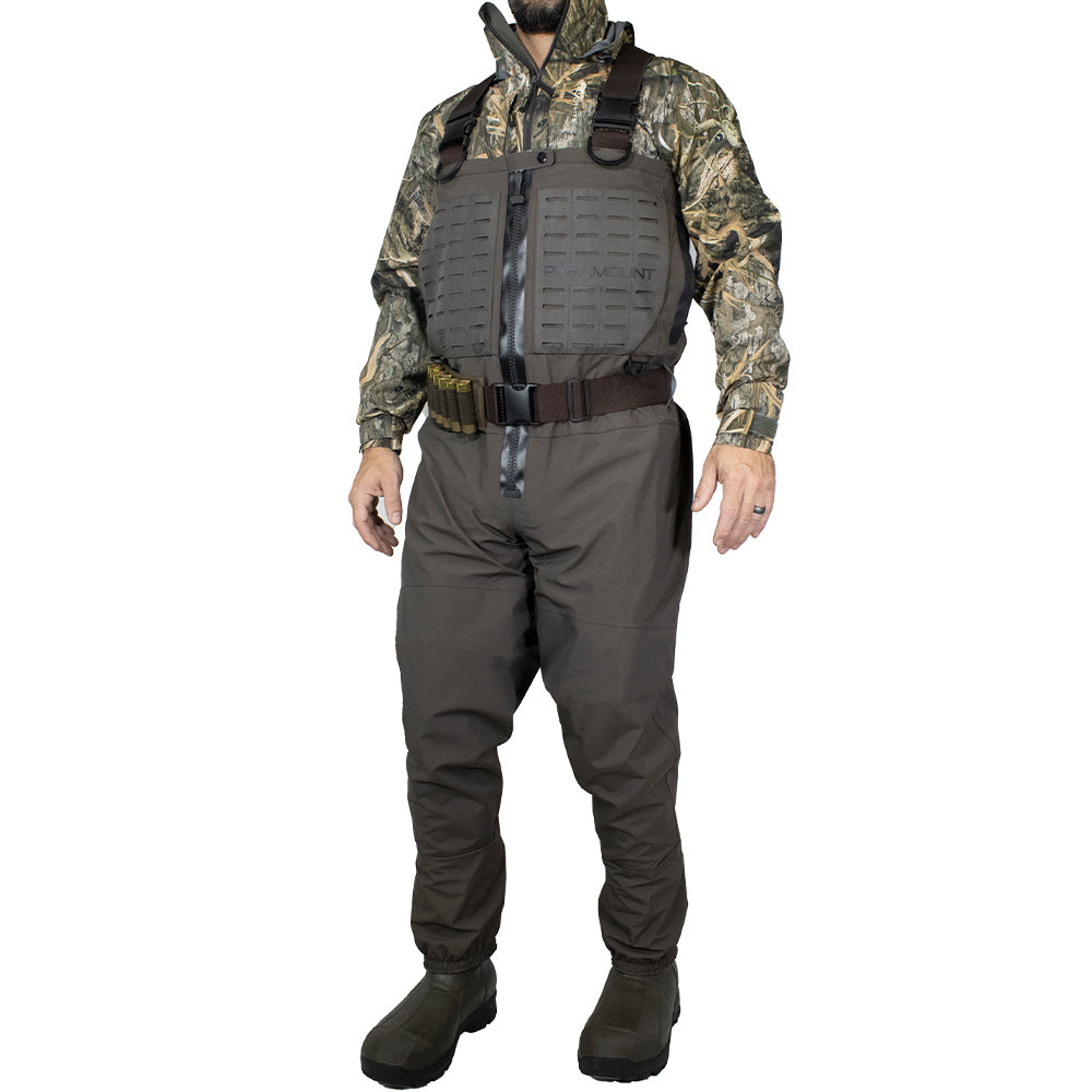 PARAMOUNT OUTDOORS™ PINNACLE Zippered Breathable Camo Wader 1200g Fishing Wader