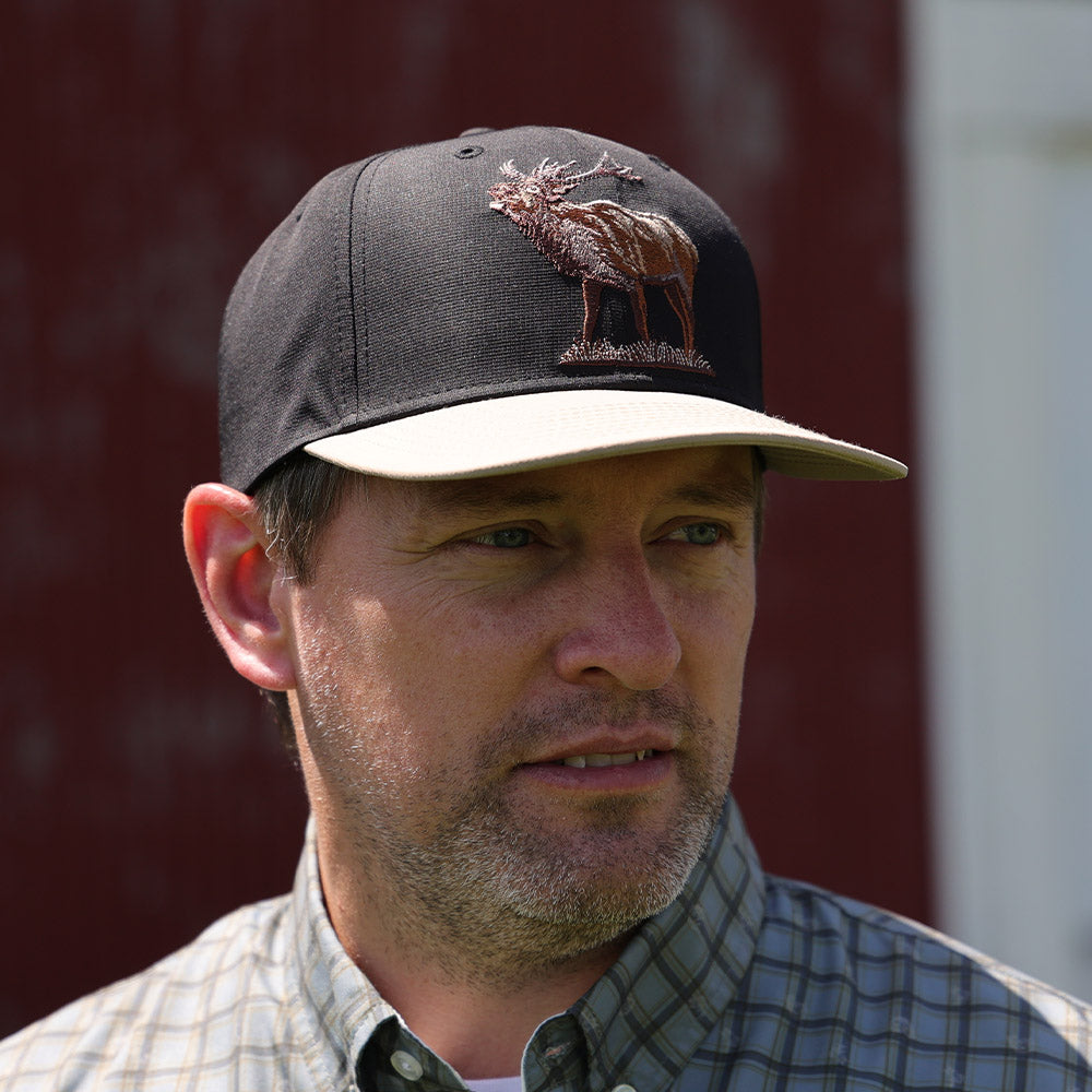 PARAMOUNT OUTDOORS™ Bull Elk 6-Panel Riverside Cap ComfortSnap Snapback Headwear