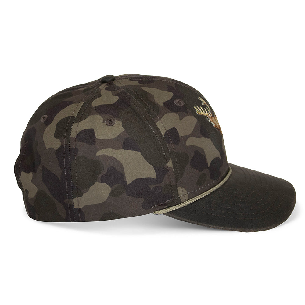 PARAMOUNT OUTDOORS™ Running Deer 6-Panel Wax Cloth Rope Cap