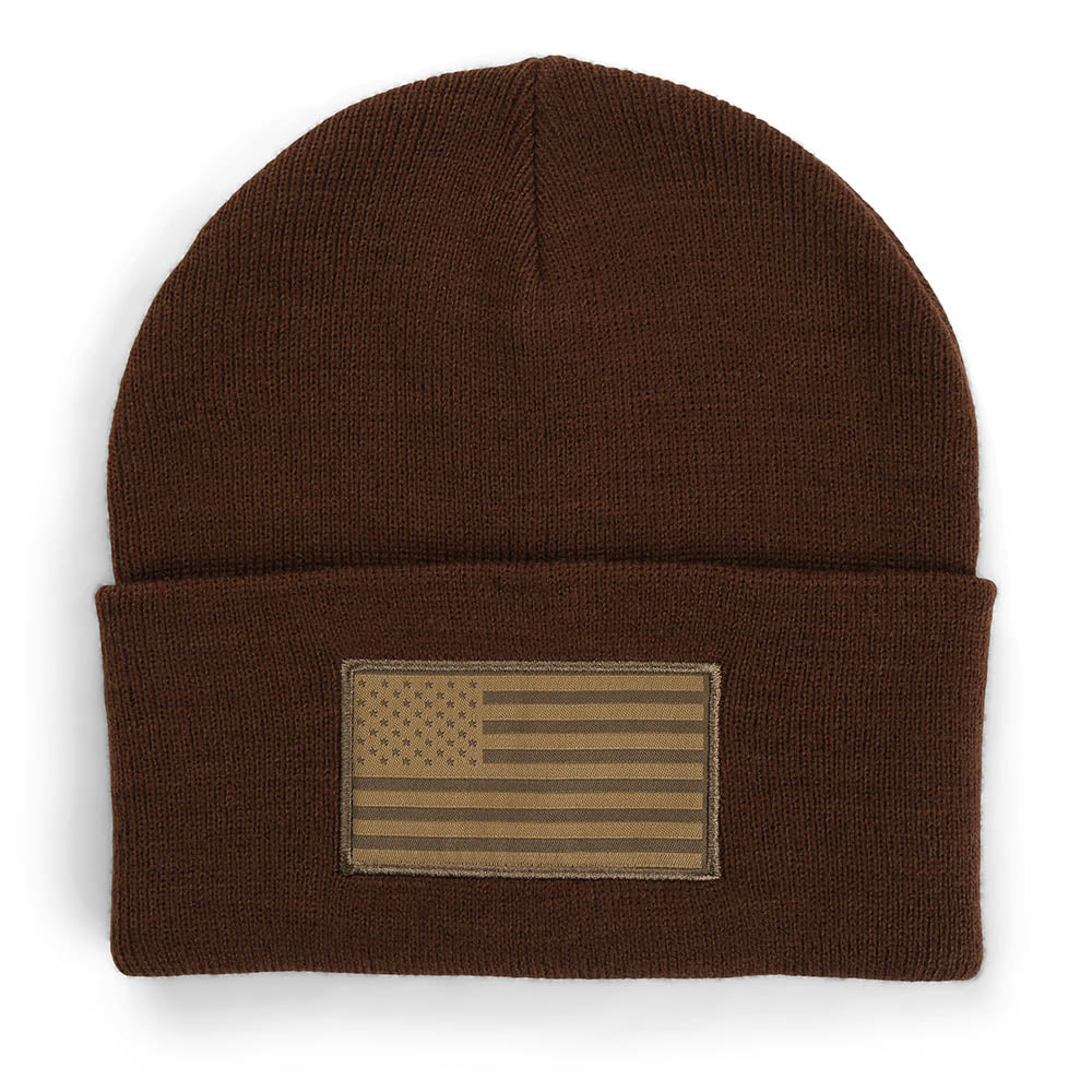 PARAMOUNT OUTDOORS™ American Flag Beanie Acrylic Cuffed Watch Cap Headwear