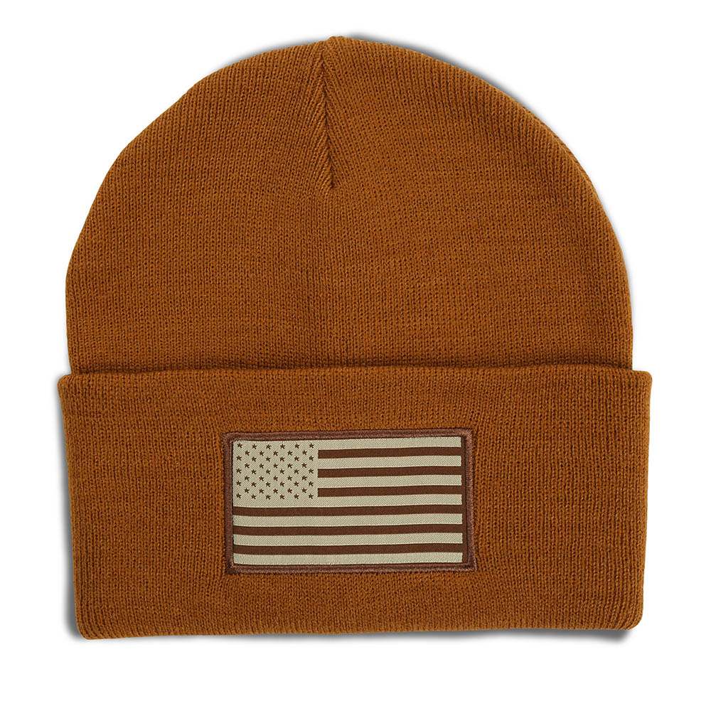 PARAMOUNT OUTDOORS™ American Flag Beanie Acrylic Cuffed Watch Cap Headwear