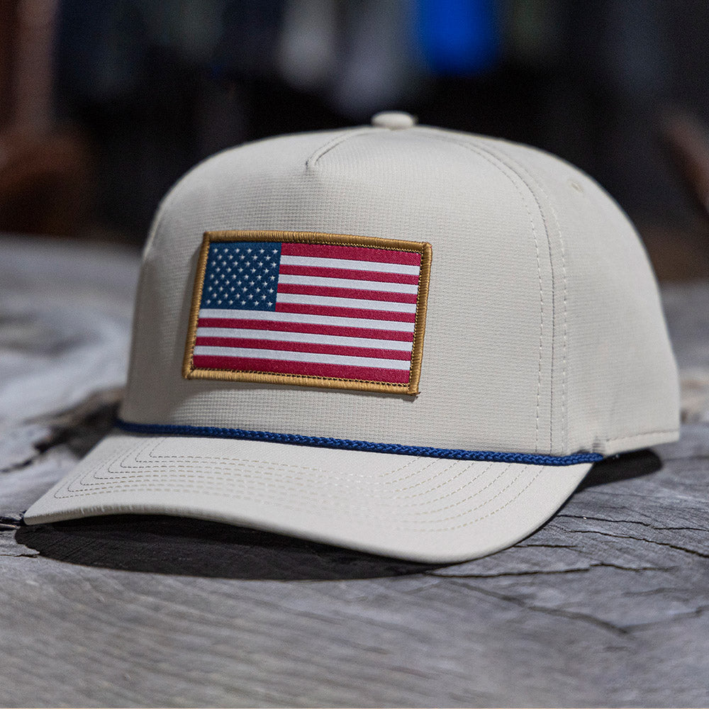 PARAMOUNT OUTDOORS™ Ridgeline American Flag Trucker Hat Rope Cap
