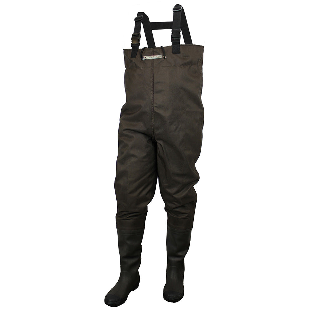 PARAMOUNT OUTDOORS™ Backwater 2-Ply Rubber Cleated Bootfoot Chest Wader Fishing Wader