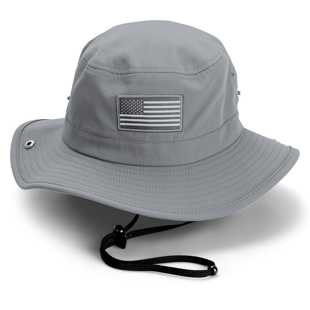 PARAMOUNT OUTDOORS™ Bayou Full Brim American Flag Boonie Hat (Floats) Headwear
