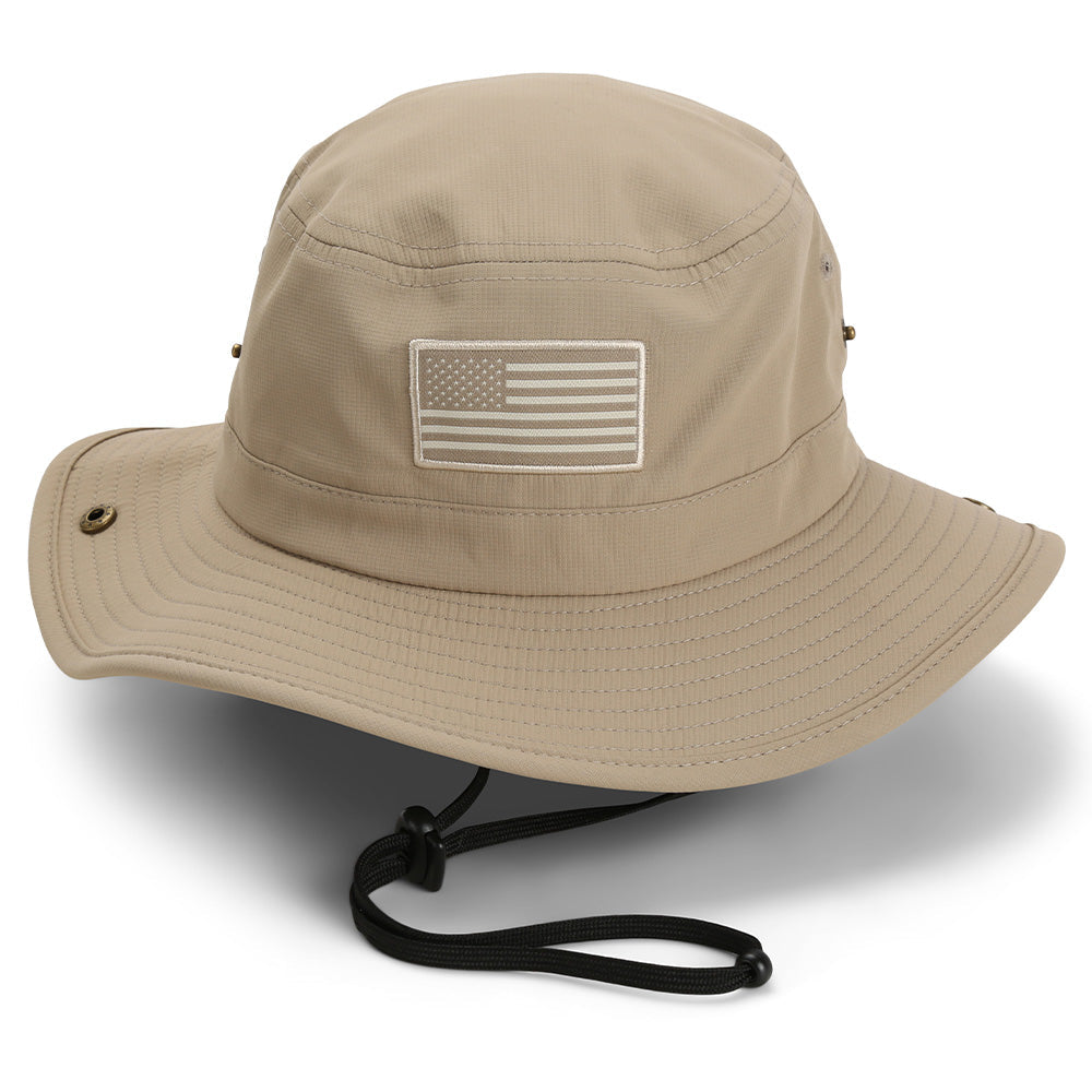 PARAMOUNT OUTDOORS™ Bayou Full Brim American Flag Boonie Hat (Floats) Headwear