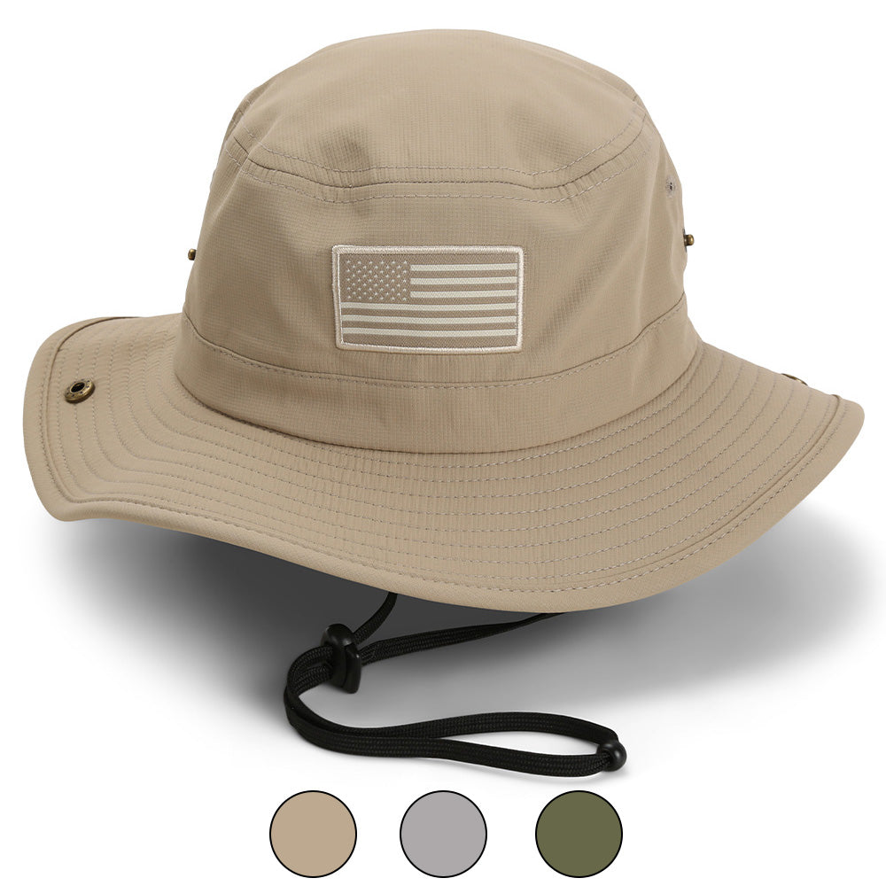 PARAMOUNT OUTDOORS™ Bayou Full Brim American Flag Boonie Hat (Floats) Headwear