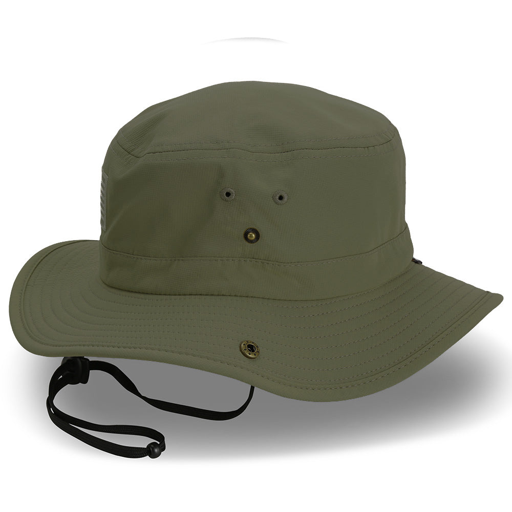 PARAMOUNT OUTDOORS™ Bayou Full Brim American Flag Boonie Hat (Floats) Headwear