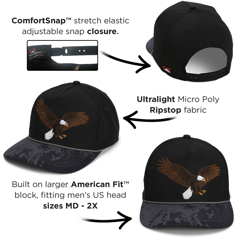 PARAMOUNT OUTDOORS™ Bald Eagle 5-Panel Ridgeline Trucker Hat Headwear