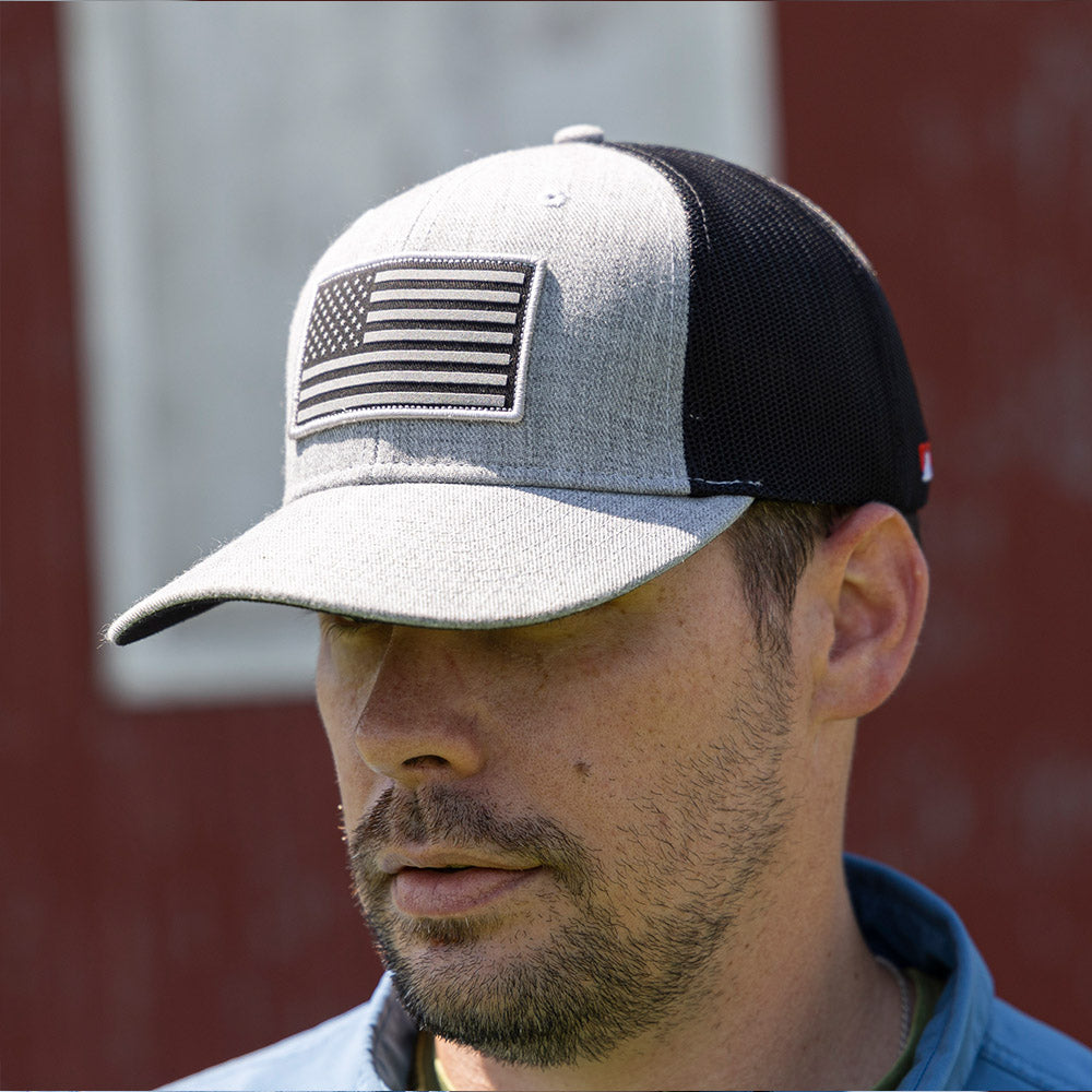 PARAMOUNT OUTDOORS™ Riverside Reflective American Flag Cap Mesh Back