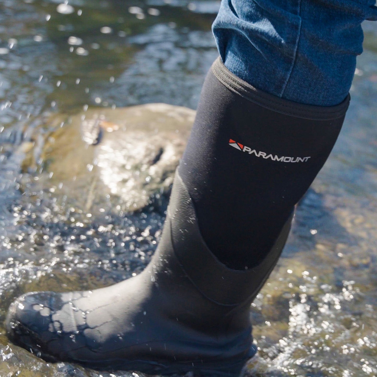 PARAMOUNT OUTDOORS™ TREAD-LITE 16" Rubber Neoprene Knee Boot Wading Boots