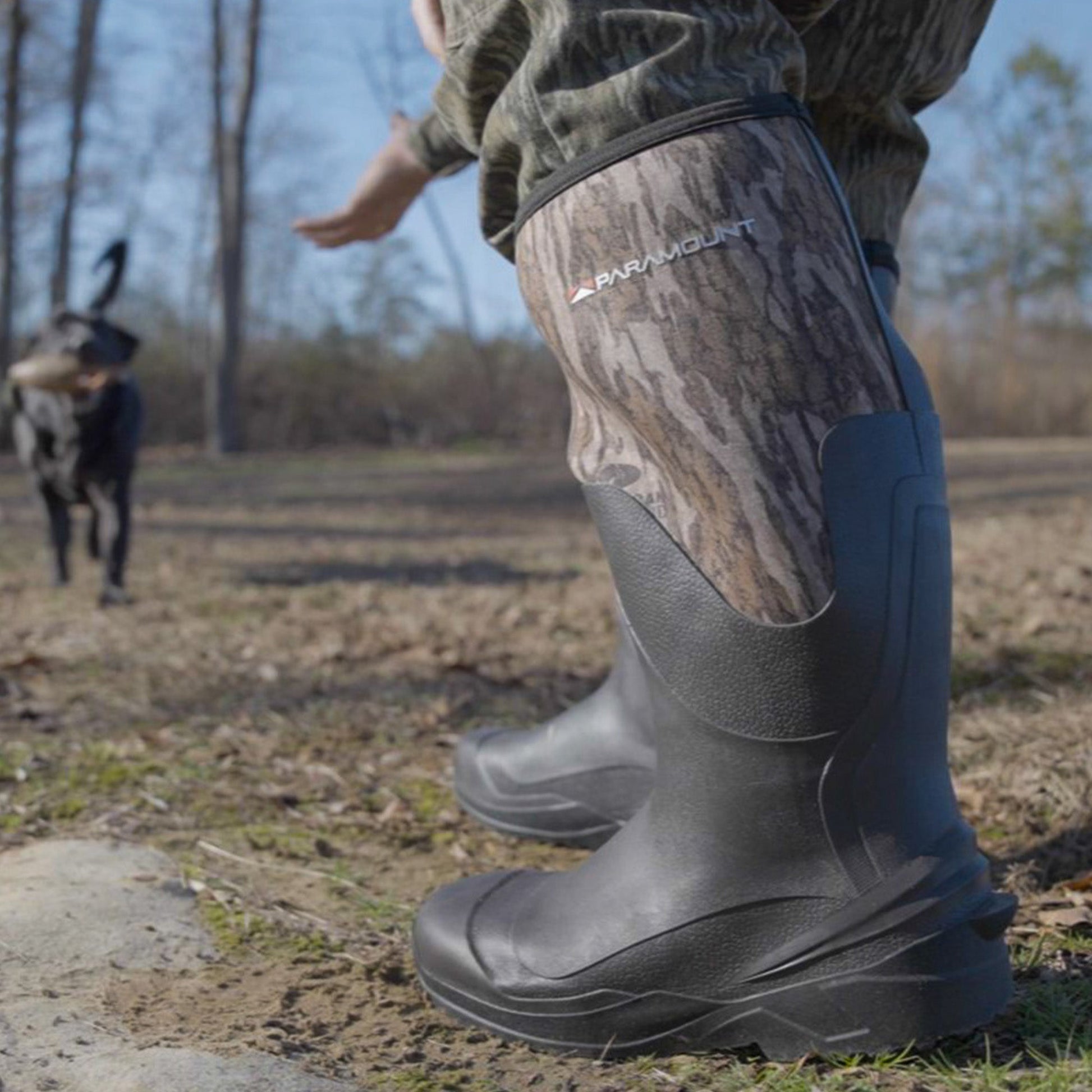 PARAMOUNT OUTDOORS™ TREAD-LITE 16" Rubber Neoprene Knee Boot Wading Boots