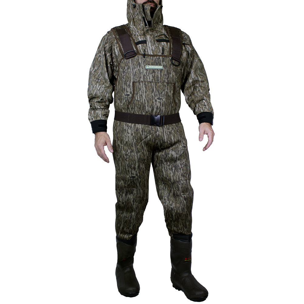 PARAMOUNT OUTDOORS™ BAYOU 3.5mm Neoprene Camo Chest Wader 600g Boots Fishing Wader