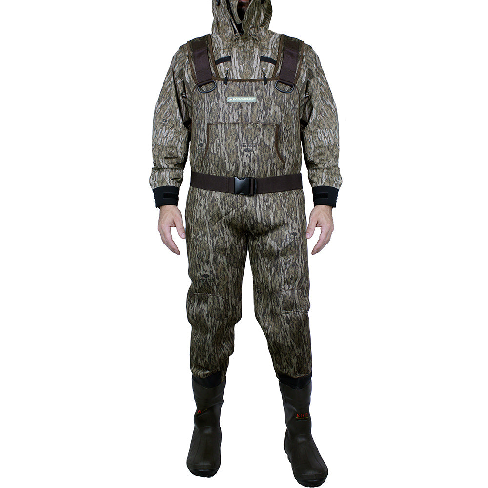 PARAMOUNT OUTDOORS™ BAYOU 3.5mm Neoprene Camo Chest Wader 600g Boots Fishing Wader