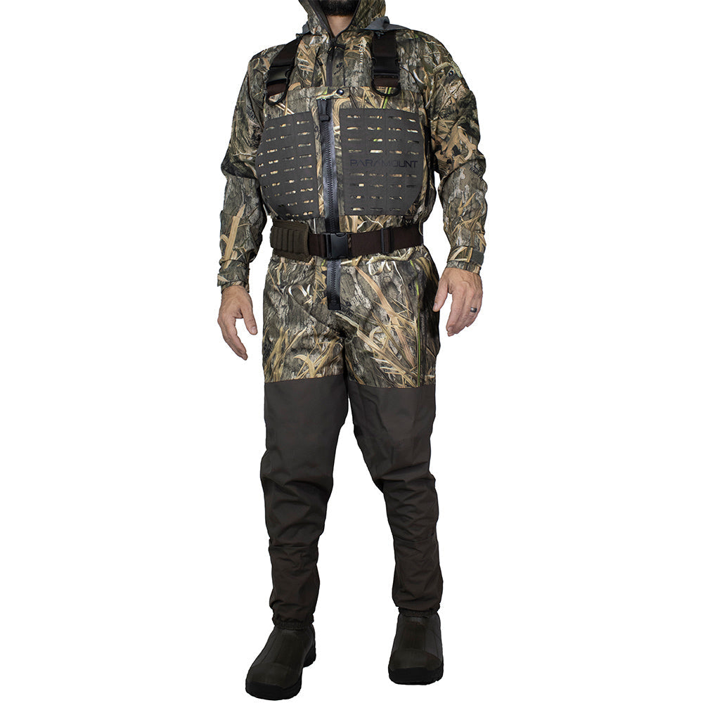 PARAMOUNT OUTDOORS™ PINNACLE Zippered Breathable Camo Wader 1200g Fishing Wader