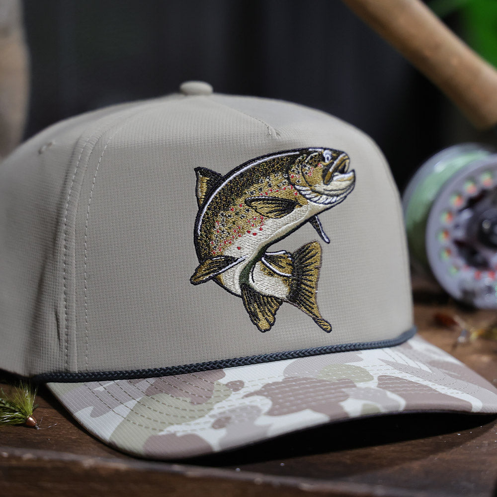 PARAMOUNT OUTDOORS™ Brown Trout Rope Cap Fly Fishing 5-Panel Headwear