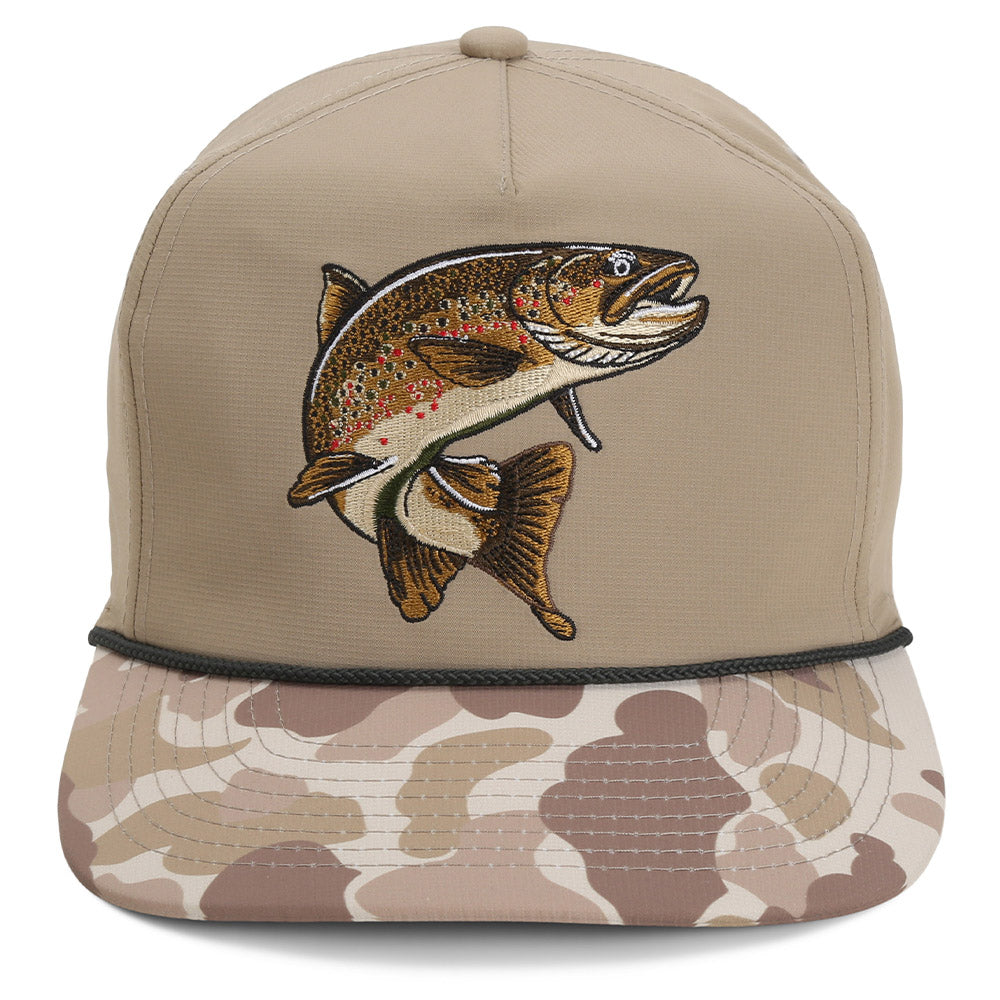 PARAMOUNT OUTDOORS™ Brown Trout Rope Cap Fly Fishing 5-Panel Headwear