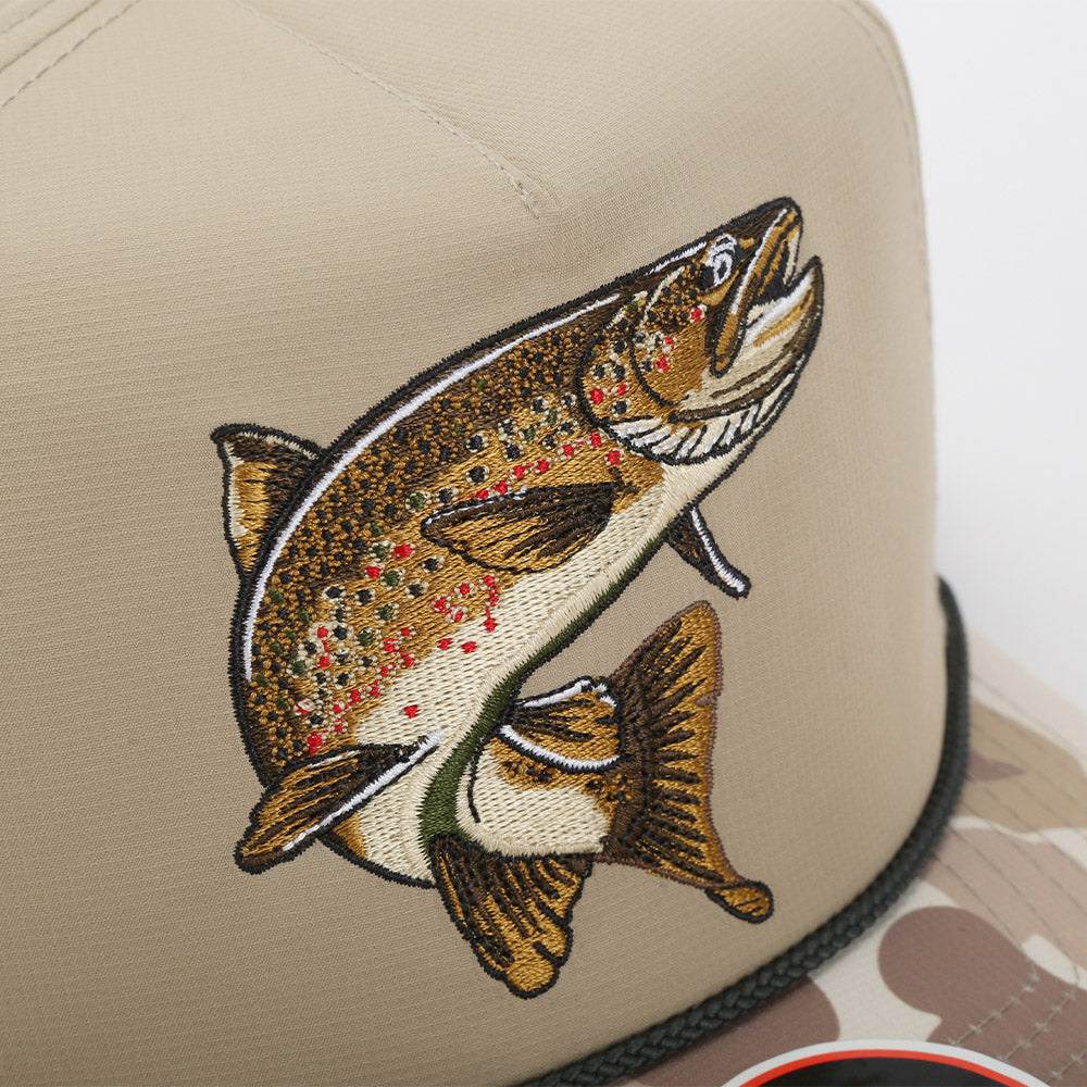 PARAMOUNT OUTDOORS™ Brown Trout Rope Cap Fly Fishing 5-Panel Headwear