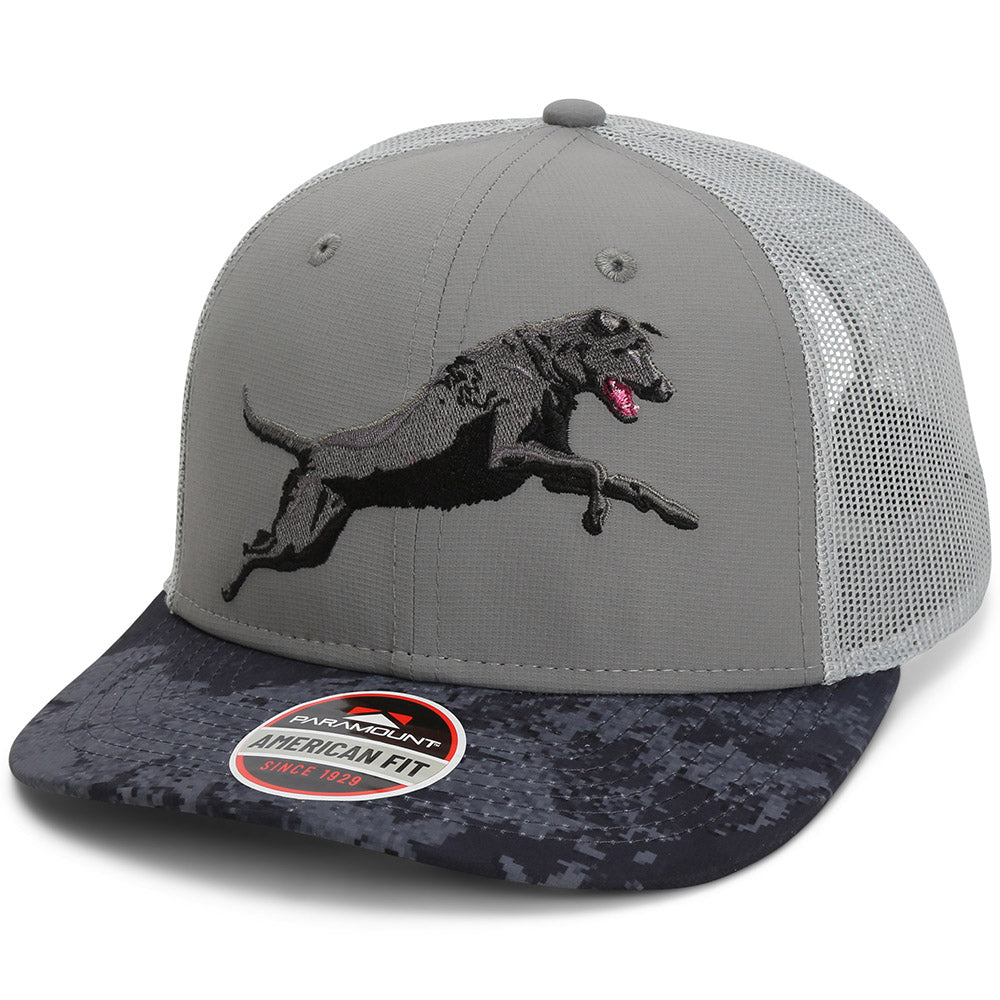 PARAMOUNT OUTDOORS™ Black Lab Cap 6-Panel Riverside Mesh Back Headwear