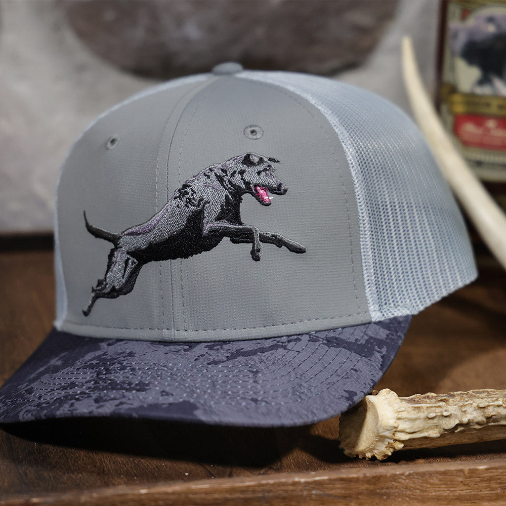 PARAMOUNT OUTDOORS™ Black Lab Cap 6-Panel Riverside Mesh Back Headwear