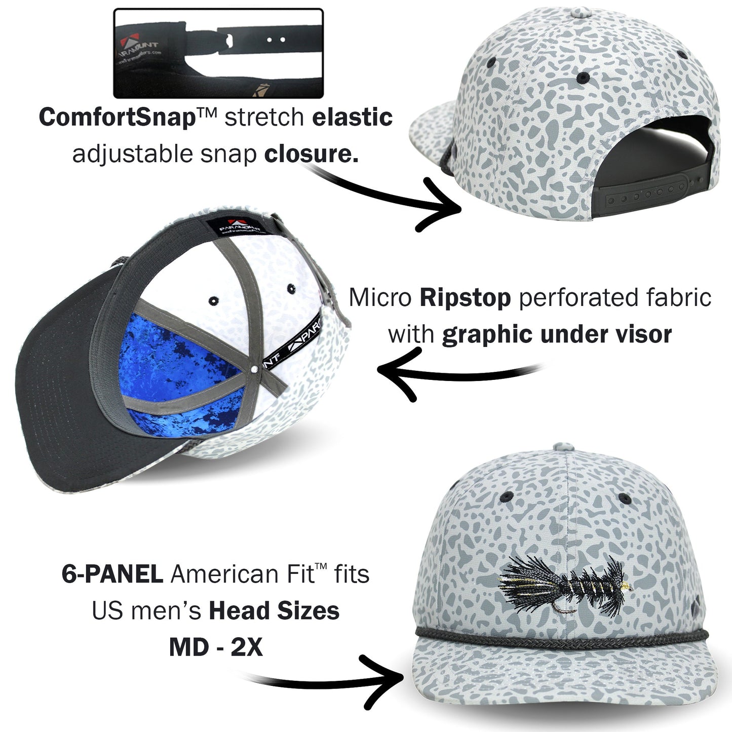 PARAMOUNT OUTDOORS™ Wooly Bugger 6-Panel Riverside Mesh Back Cap