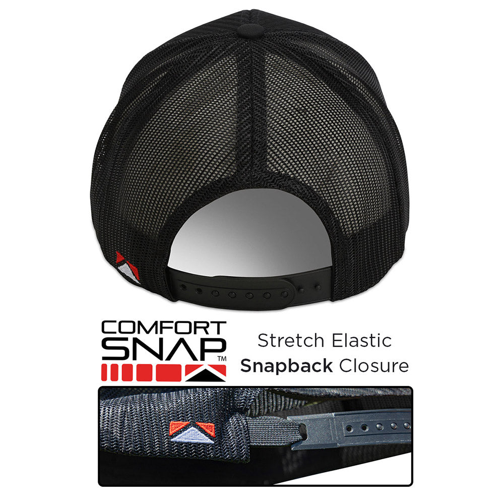 PARAMOUNT OUTDOORS™ All Mesh Black American Flag Cap Structured Headwear