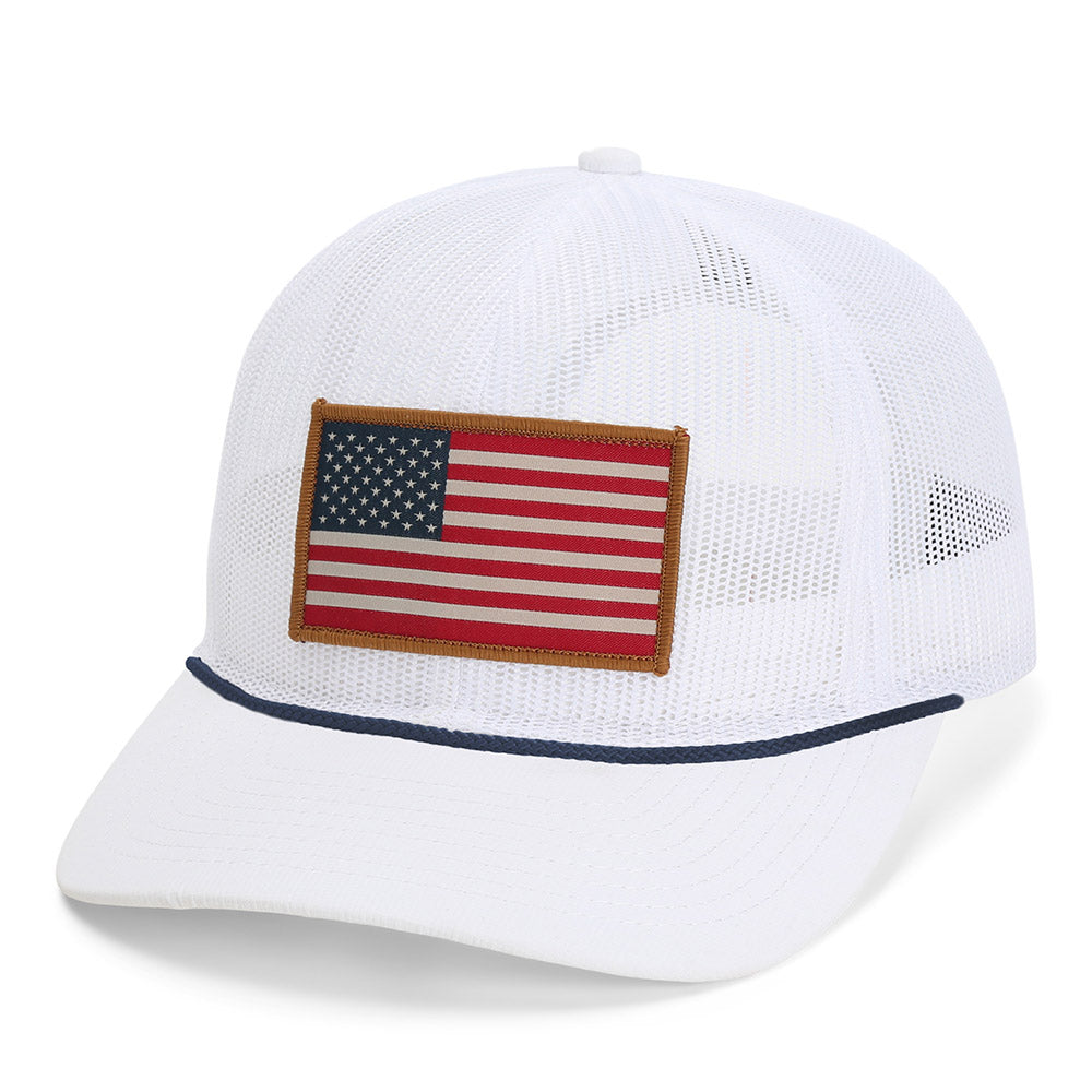 PARAMOUNT OUTDOORS™ Vintage All Mesh American Flag Rope Cap
