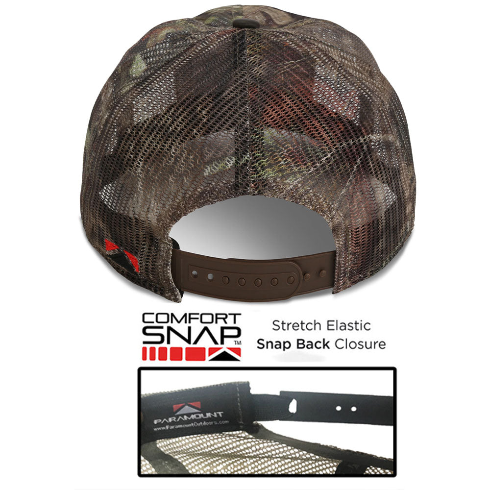 PARAMOUNT OUTDOORS™ All Mesh Crushable Bow Hunting Flag Cap (Wax Visor) Headwear