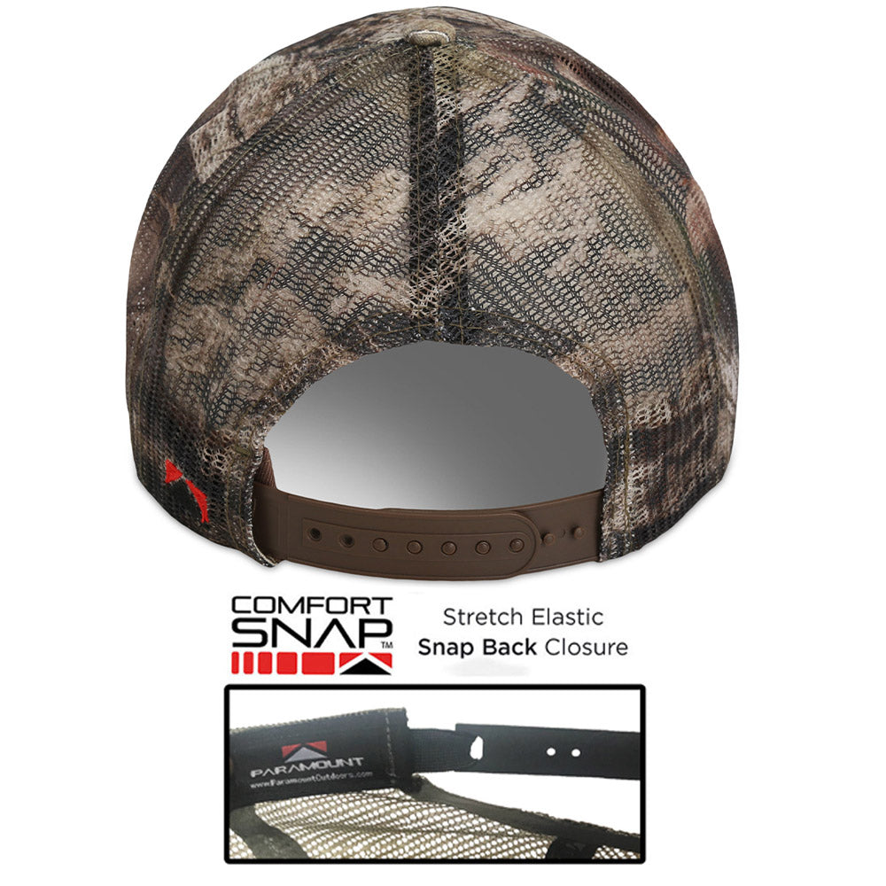 PARAMOUNT OUTDOORS™ All Mesh Mossy Oak Camo Hunting Flag Cap (Structured) Headwear