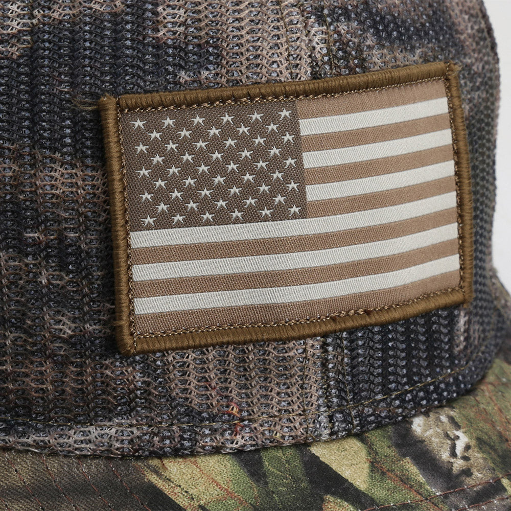 PARAMOUNT OUTDOORS™ All Mesh Mossy Oak Camo Hunting Flag Cap (Structured) Headwear