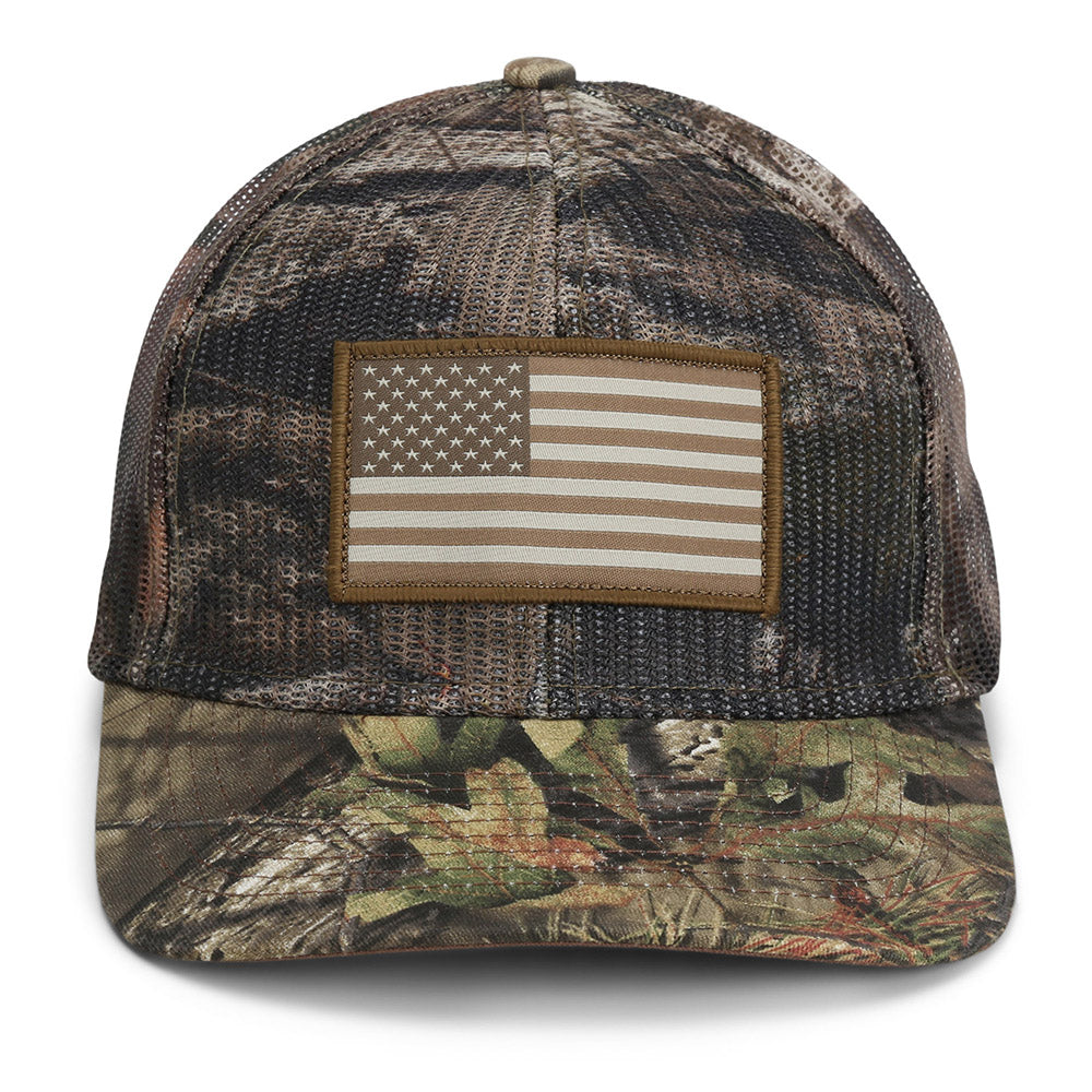 PARAMOUNT OUTDOORS™ All Mesh Mossy Oak Camo Hunting Flag Cap (Structured) Headwear
