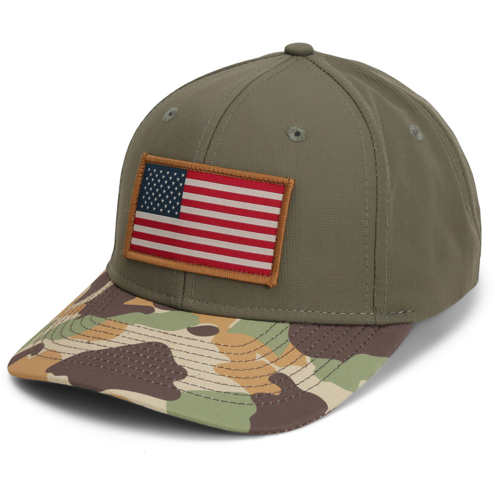 PARAMOUNT OUTDOORS™ Riverside Old School Flag Cap Structured Ripstop Cap