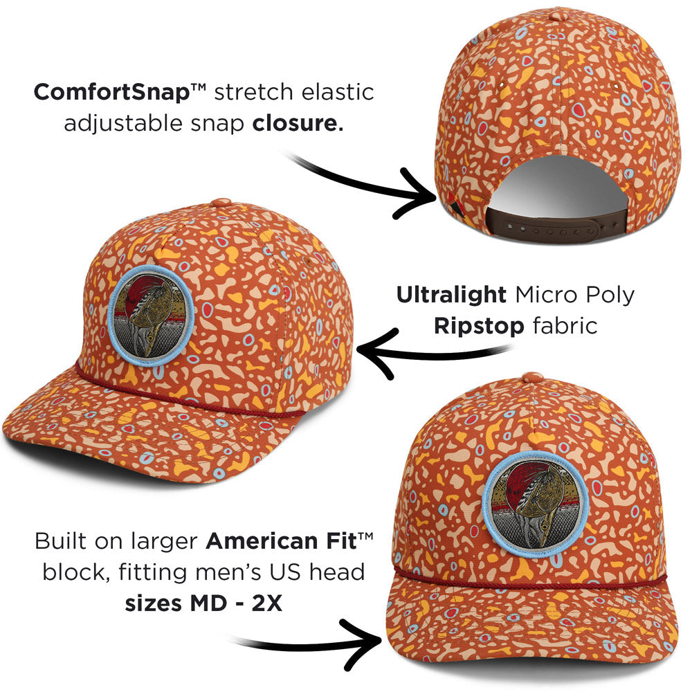 PARAMOUNT OUTDOORS™ Dead Drift Fly Fishing Patch Trucker Hat Rope Cap Headwear