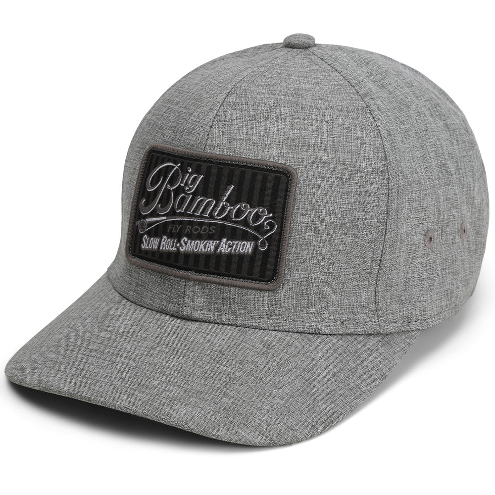 PARAMOUNT OUTDOORS™ Big Bamboo Fly Rod Heathered 6-Panel Fly Fishing Patch Cap Headwear