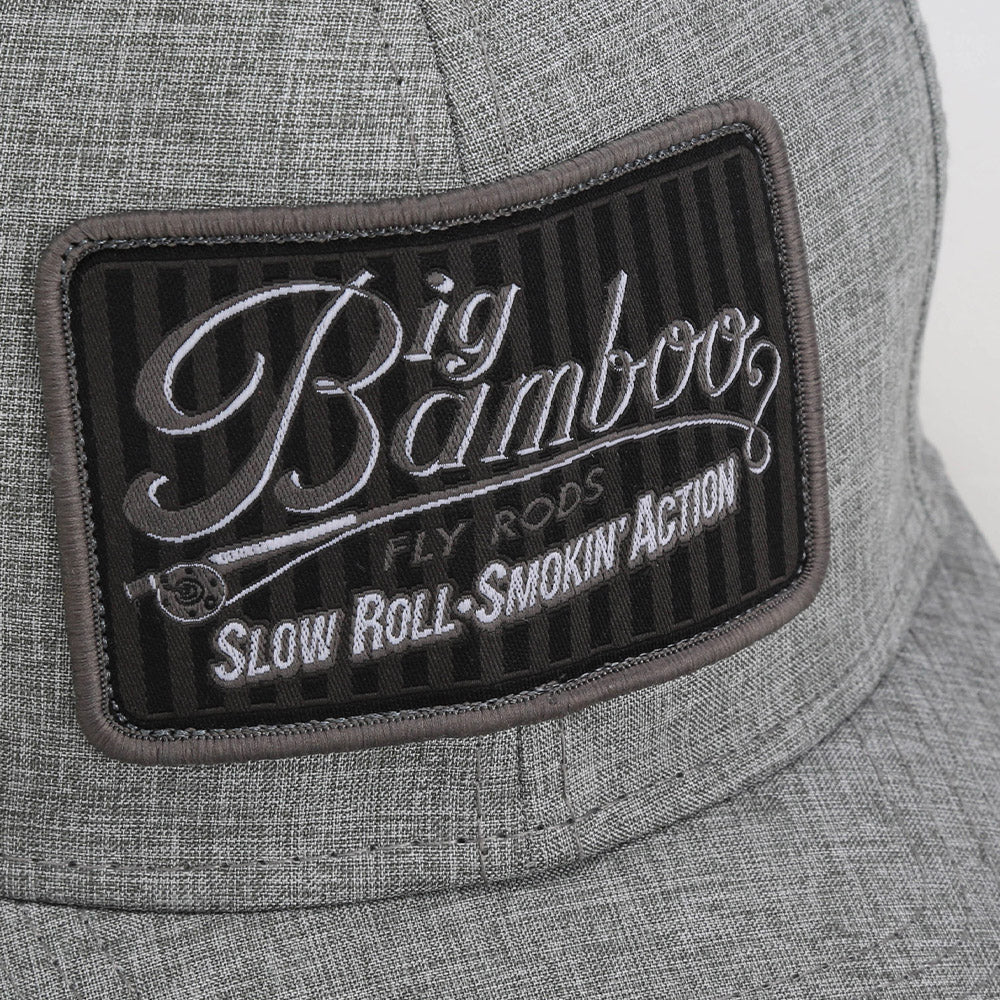 PARAMOUNT OUTDOORS™ Big Bamboo Fly Rod Heathered 6-Panel Fly Fishing Patch Cap Headwear