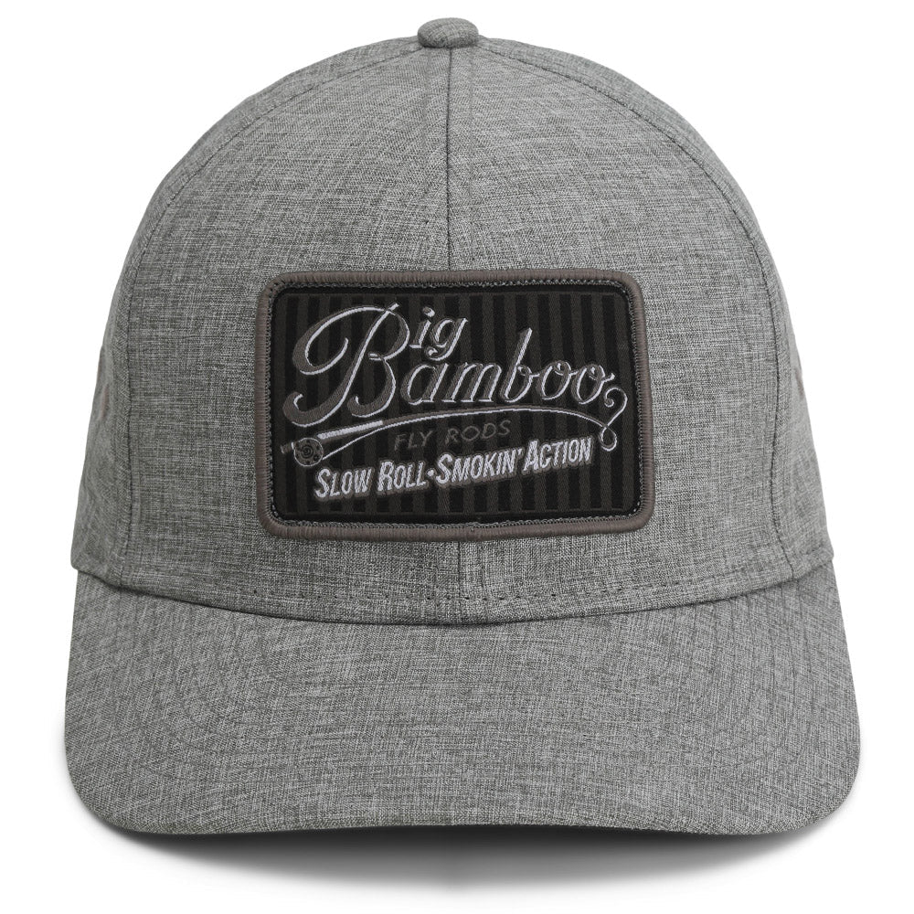 PARAMOUNT OUTDOORS™ Big Bamboo Fly Rod Heathered 6-Panel Fly Fishing Patch Cap Headwear