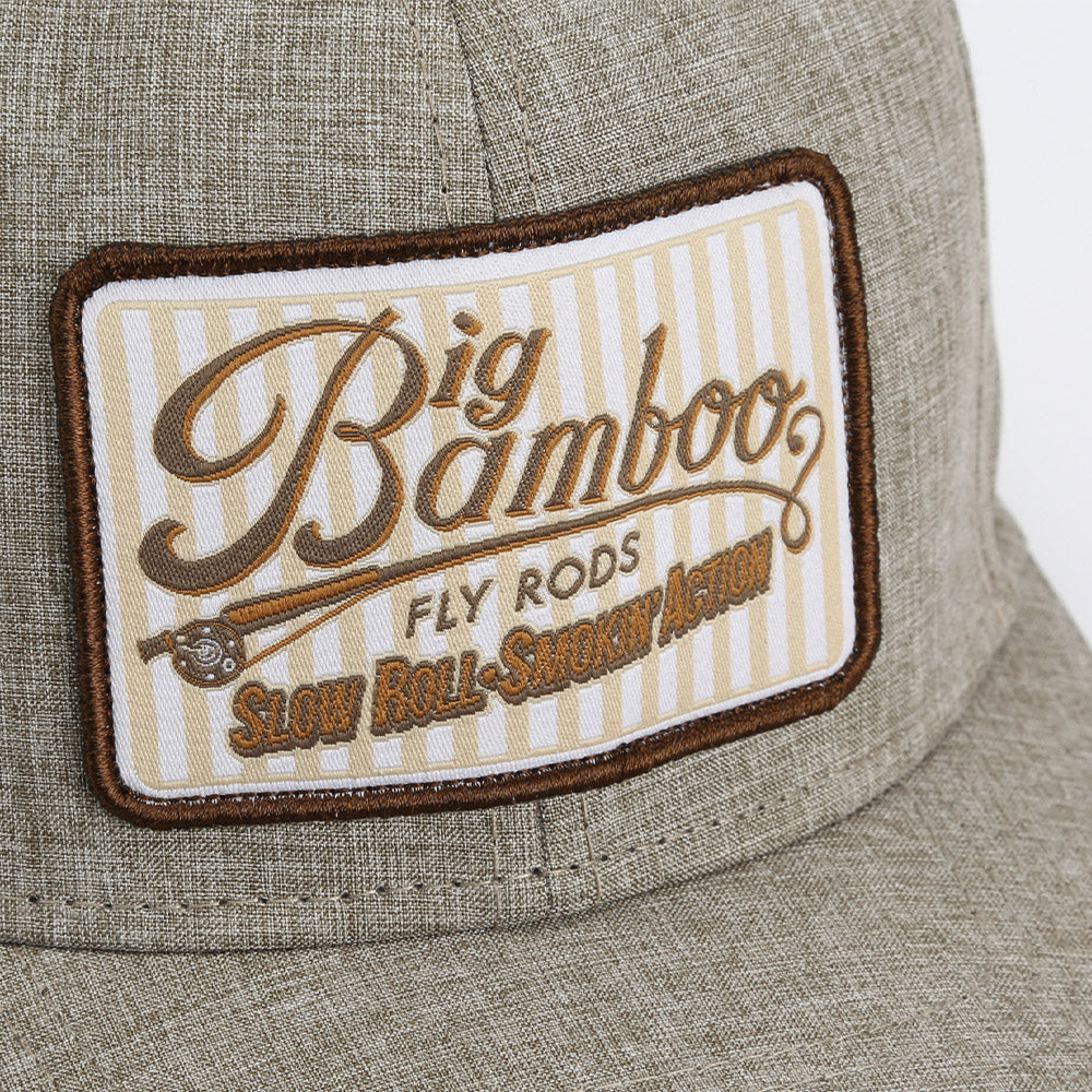 PARAMOUNT OUTDOORS™ Big Bamboo Fly Rod Heathered 6-Panel Fly Fishing Patch Cap Headwear