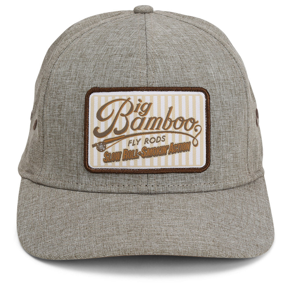 PARAMOUNT OUTDOORS™ Big Bamboo Fly Rod Heathered 6-Panel Fly Fishing Patch Cap Headwear