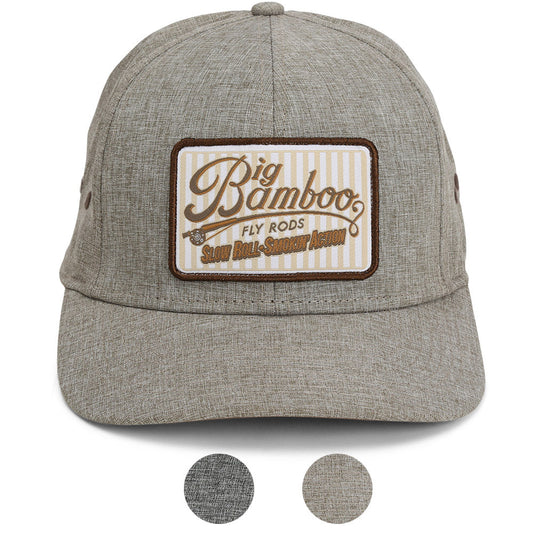 PARAMOUNT OUTDOORS™ Big Bamboo Fly Rod Heathered 6-Panel Fly Fishing Patch Cap Headwear