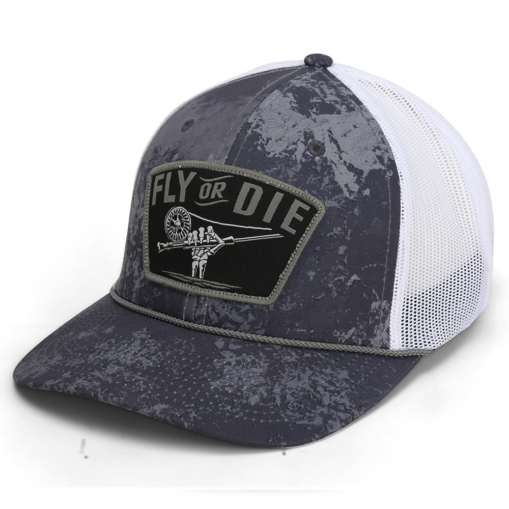 PARAMOUNT OUTDOORS™ Fly or Die Hat Fly Fishing Mesh Back Rope Cap Headwear