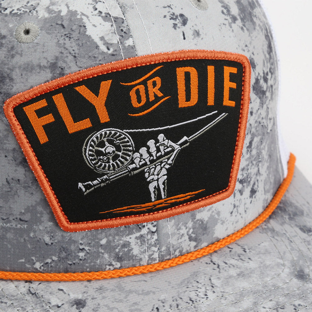 PARAMOUNT OUTDOORS™ Fly or Die Hat Fly Fishing Mesh Back Rope Cap Headwear