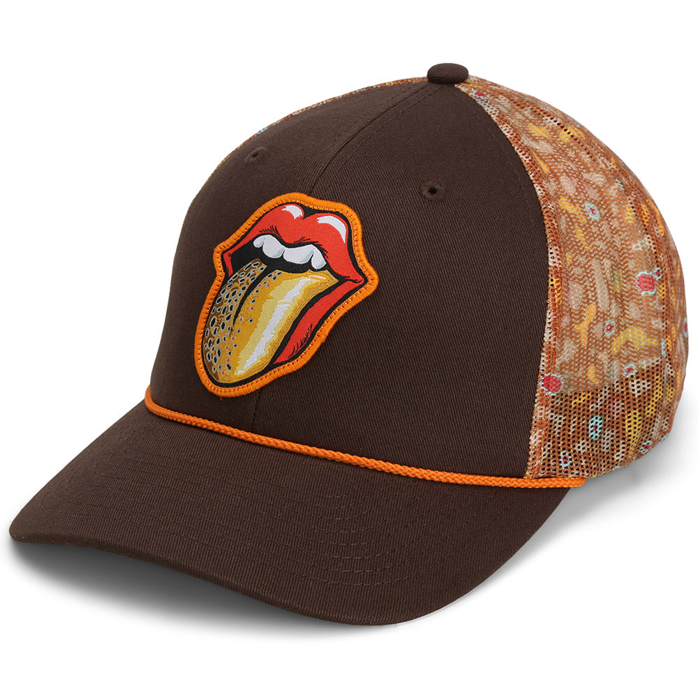 PARAMOUNT OUTDOORS™ Trout Tongue Fly Fishing Hat Patch Mesh Back Rope Cap Headwear