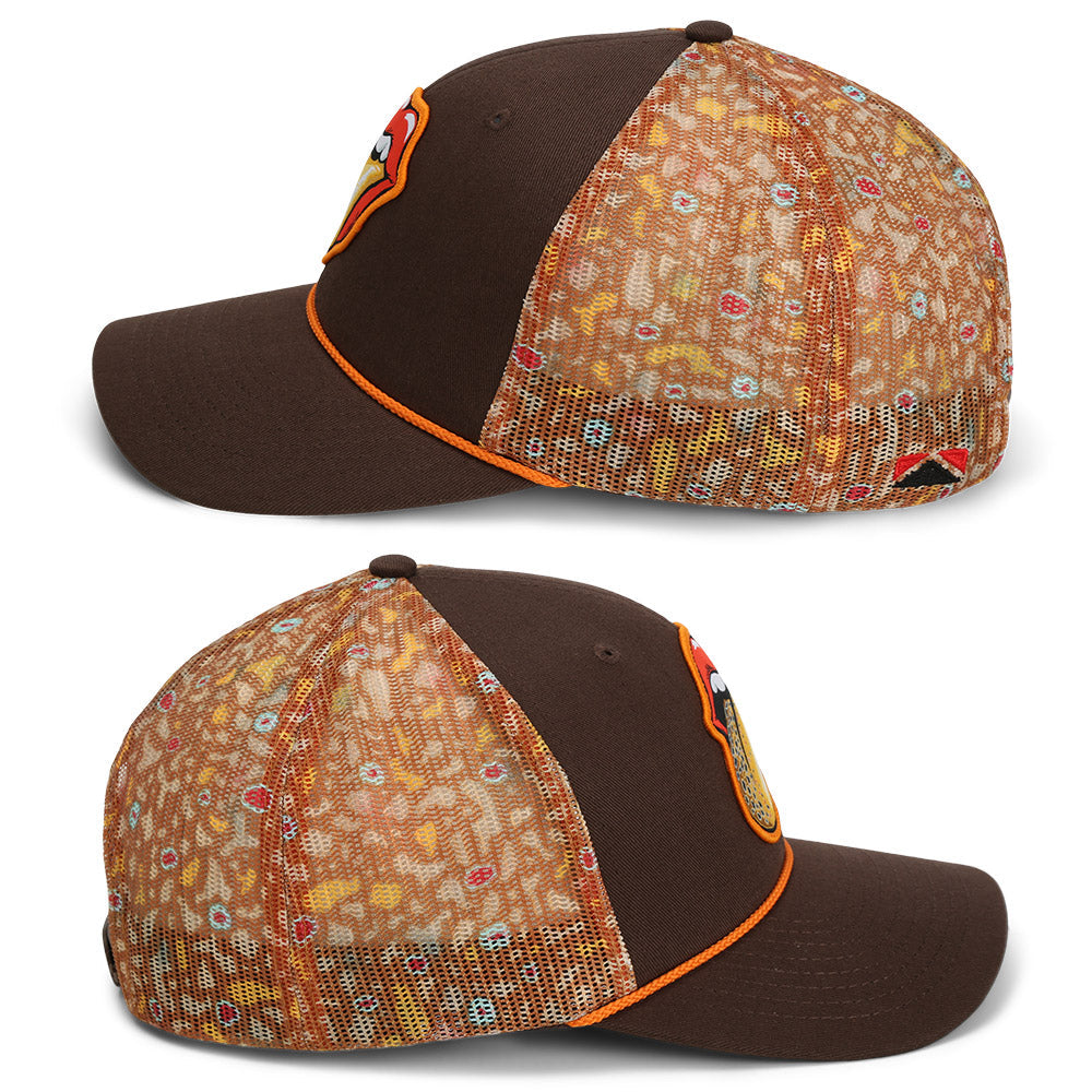 PARAMOUNT OUTDOORS™ Trout Tongue Fly Fishing Hat Patch Mesh Back Rope Cap Headwear