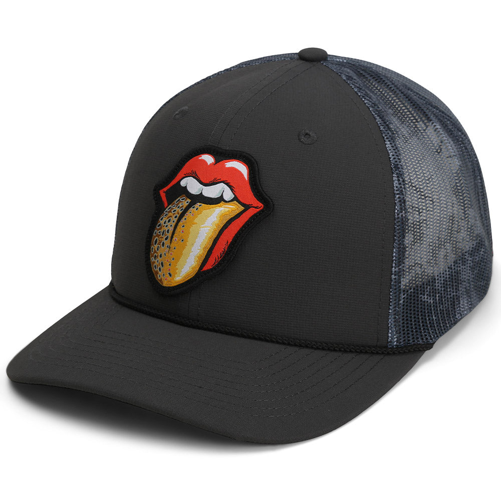 PARAMOUNT OUTDOORS™ Trout Tongue Fly Fishing Hat Patch Mesh Back Rope Cap Headwear