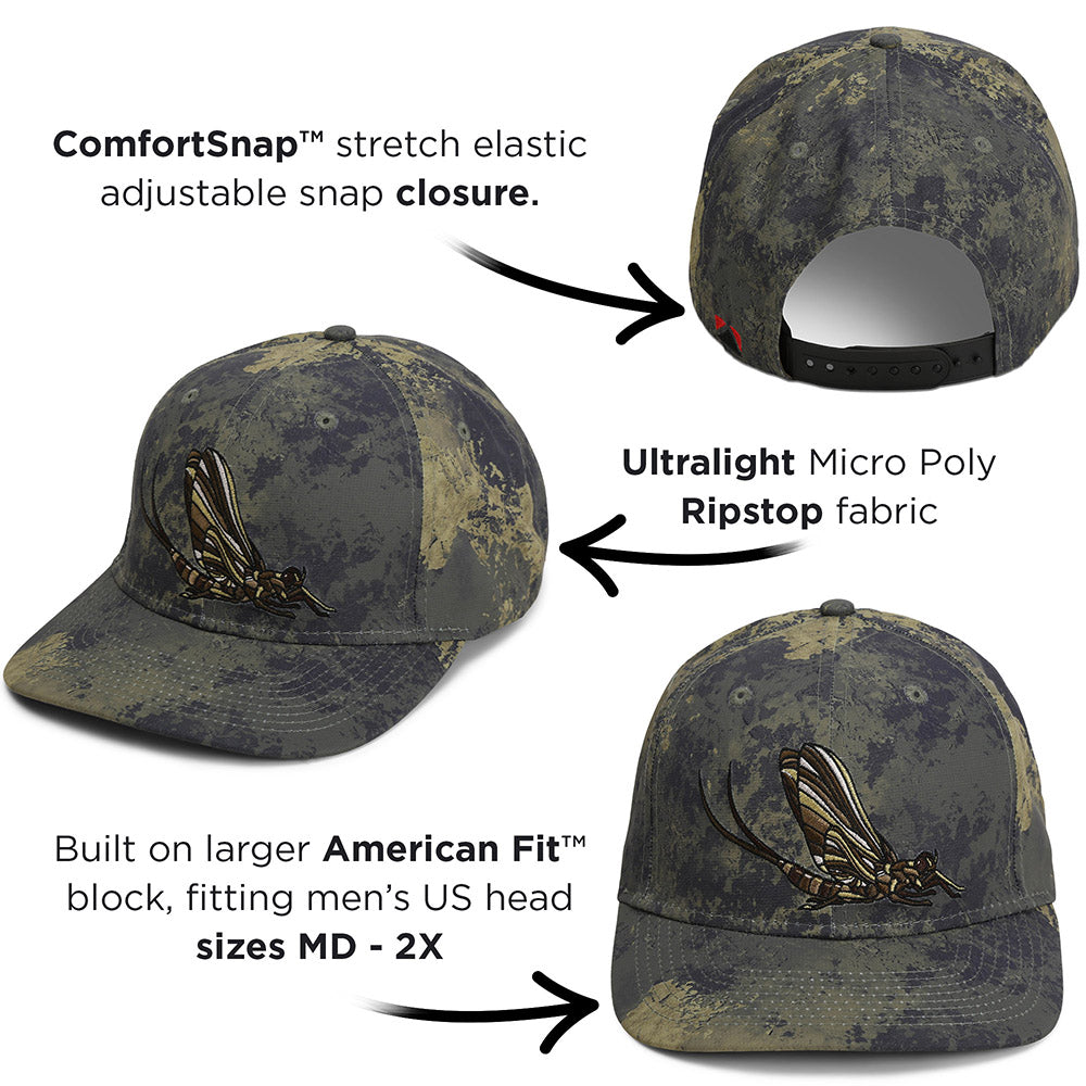 PARAMOUNT OUTDOORS™ Mayfly Match the Hatch Fly Fishing 6-Panel Cap Headwear