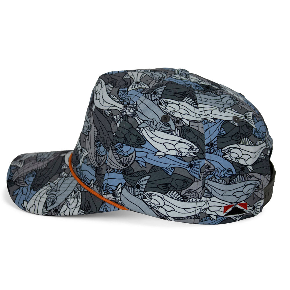 PARAMOUNT OUTDOORS™ Redfish Stained Glass 5-Panel Trucker Rope Cap Headwear