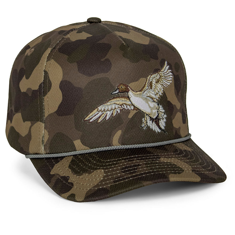 PARAMOUNT OUTDOORS™ Pintail Trucker Hat Old School Dark Camo 5-Panel