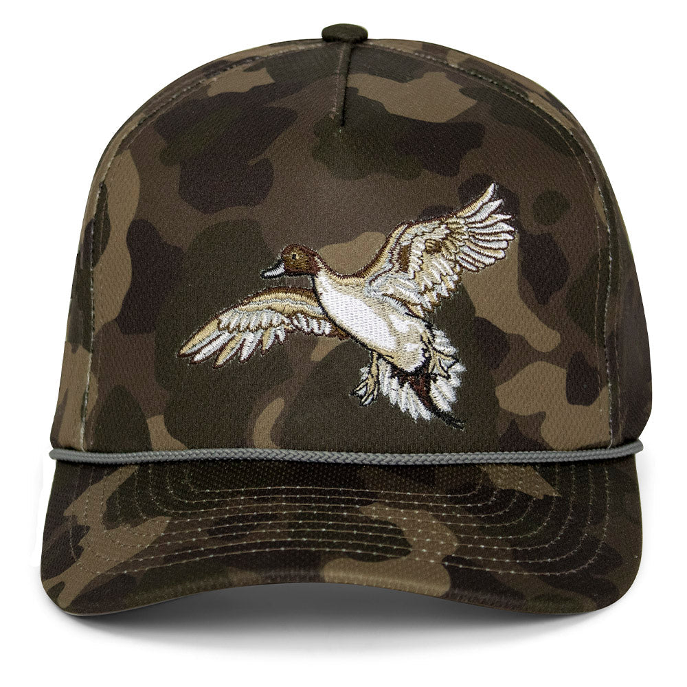 PARAMOUNT OUTDOORS™ Pintail Trucker Hat Old School Dark Camo 5-Panel