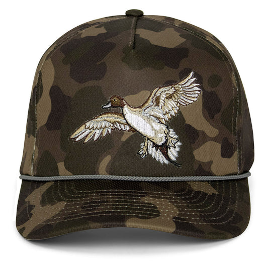 PARAMOUNT OUTDOORS™ Pintail Trucker Hat Old School Dark Camo 5-Panel