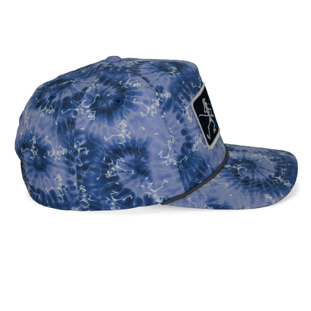 PARAMOUNT OUTDOORS™ Dancing Skeletons Fly Fishing Trucker Tie Dye Rope Cap Headwear