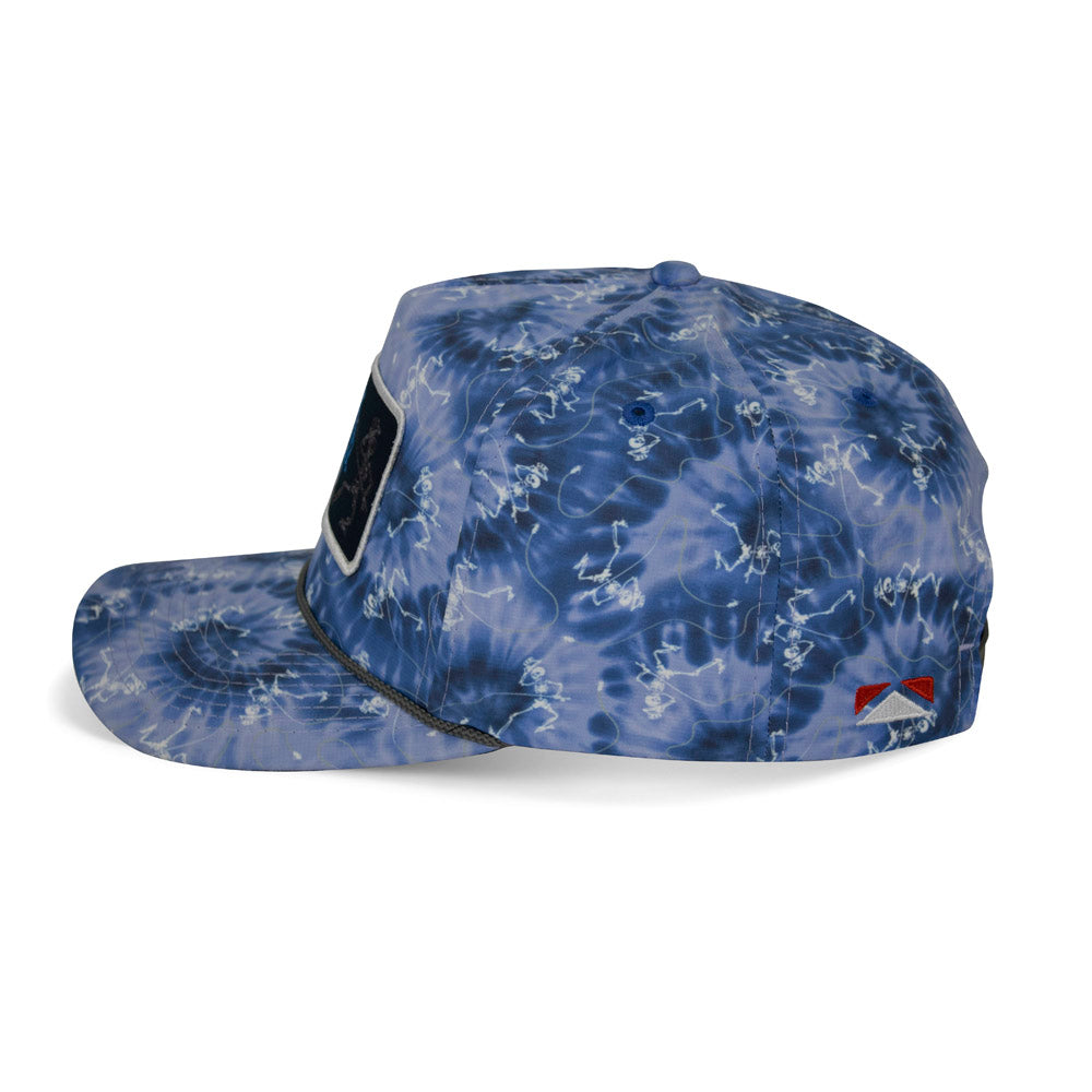 PARAMOUNT OUTDOORS™ Dancing Skeletons Fly Fishing Trucker Tie Dye Rope Cap Headwear